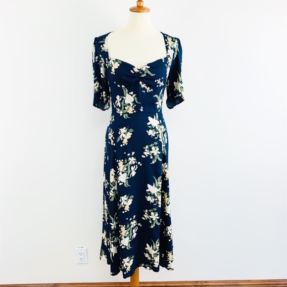 NEW Reformation ruched neck midi dress - Picture 5 of 8